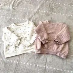 ニットキルトトレーナー80センチ　女の子