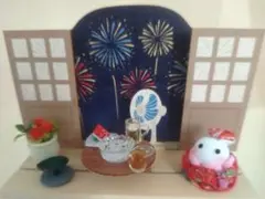 ミニチュア 夏の風物詩 セット 置物のサムネイル