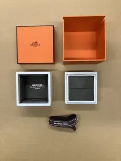 20260414-O エルメス　hermes アクセサリーいれ　空箱　リボン紐