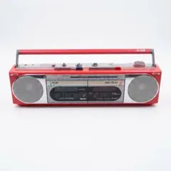 AIWA CA-W1 ダブルカセット　赤　昭和　レトロ　インテリア　貴重　ラジオ AIWA CA-W1 ダブルカセット 赤 昭和 レトロ レア ラジカセ コンポ