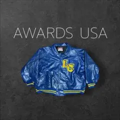 90s USA製 刺繍ロゴ スタジャン フェイクレザー AWARDS USAのサムネイル