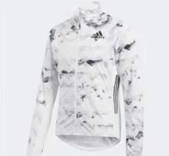 adidas ホワイト マーブル ウィンドブレーカー
