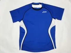 asics アシックス ランニング Tシャツ　半袖　ポニーブルー　サイズO