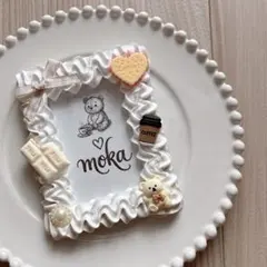 ホイップデコ トレカケース 白 アイボリー くま 珈琲 お菓子 カフェ韓国風