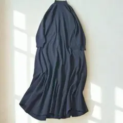 トゥモローランドボールジィ ウール100% ハイネックワンピース36 濃紺