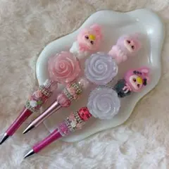キャラクター付きボールペンセット3本セット