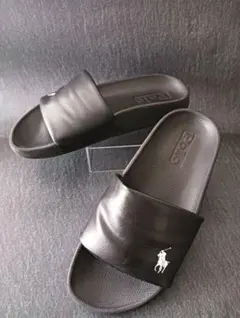 Polo ブラック スライドサンダル 25.5cm