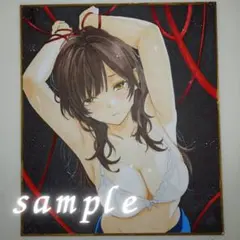 手描きイラスト 原画 オリジナル 女の子 中色紙 コピック