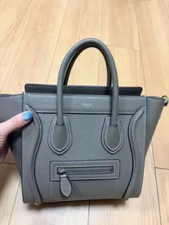 CELINE セリーヌ ラゲージ ナノ ブラック（ドラムドカーフスキン 