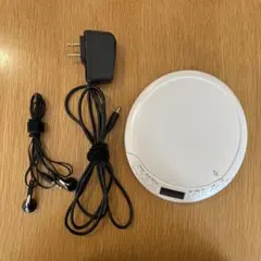 ポータブルCDプレーヤー オーム電気 DC-CP03-WH 2021年製のサムネイル