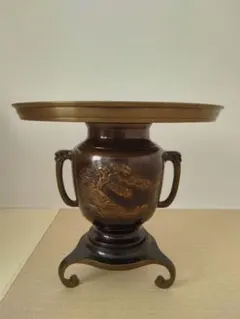 いけばな 池坊 唐銅花瓶 立花 花器 花瓶 華道具高さ:24.5cm - メルカリ