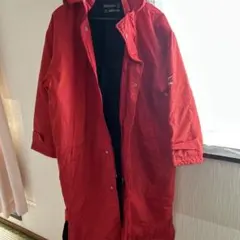Mizuno フード付きベンチコート S レッド