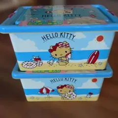 Hello Kitty お菓子コンテナ 2個セット　日焼けキティのサムネイル