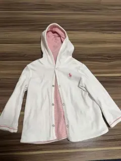 ラルフローレン　フード付きアウター ホワイト/ピンク　リバーシブル