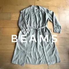 BEAMS HEART カーキ　ショール　コート　ガウン　ロングカーディガン
