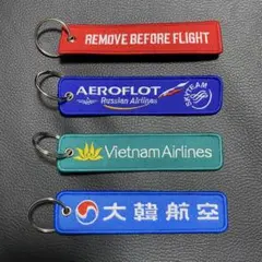 全刺繍 デルタ エミレーツ カタール航空 ルフトハンザ フライトタグ 7 