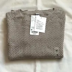 【新品未使用】ユニクロ UNIQLO 3Dメッシュクルーネックセーター メッシュ