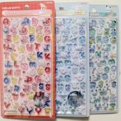 サンリオ文字ボンボンドロップシール　キティ　シナモロールポチャッコ　セット