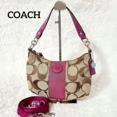 コーチ パープル ワンショルダーバッグ ハーフムーン ホーボー y2k