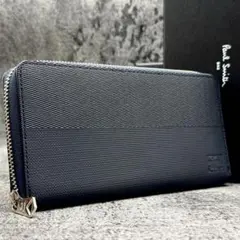 現行 未使用級✨ポールスミス BPSエンボスレザー ラウンドファスナー ネイビー