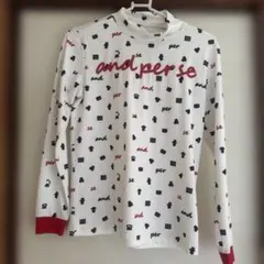 長袖シャツ ホワイト/レッド