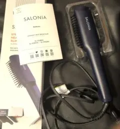 SALONIA ストレートヒートブラシ スリム ネイビー 本体
