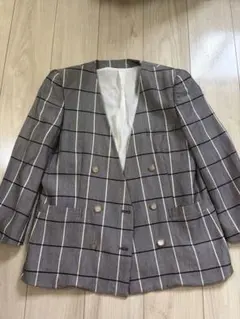 Burberry London チェック柄 ダブルテーラードジャケットのサムネイル