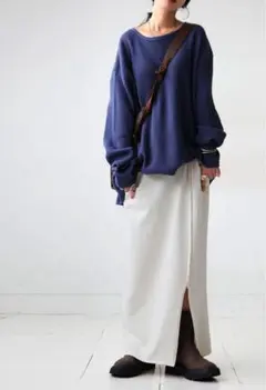 最終価格　ピグメント加工 スウェットスカート レディース ロング丈 裏毛