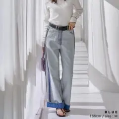 Re:EDIT ワイドストレートリバースデニムパンツ