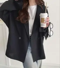 【classicalelf】オーバーサイズダブルテーラードジャケット