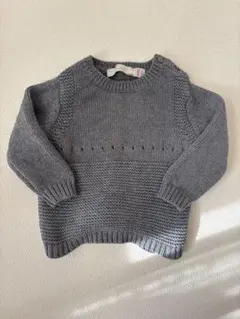 【着画あり】ステラマッカートニー　ニットセーター　グレー　3month