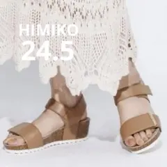 HIMIKO 卑弥呼 メタルパーツ スポーツサンダル レザー ブラウン 24.5のサムネイル