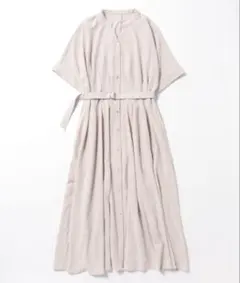 ロペピクニック　ベージュ シャツワンピース 半袖