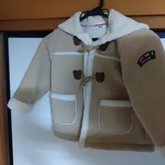 ミキハウス　フリース ベージュ ジャケット　 クマボタン付き