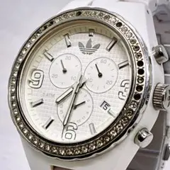 【希少】アディダス オリジナルス 腕時計クロノグラフ クリスタルベゼル ジャンク