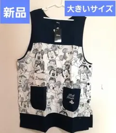 新品　大きいサイズ　3L　4L　ミッキー　　　　　　　エプロン　ディズニー　人気