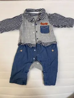 ロンパース・カバーオール 70-80cm チェック柄