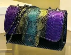 新品　レディースバッグ　カラフル　グラデーション　光沢　チェーンショルダーバッグ