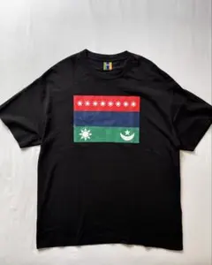 美品 BEDLAM フラッグTシャツ ブラックsizeXL ベドラム USA製のサムネイル