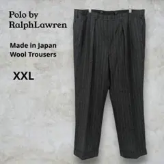 誠様ご購入ポロバイラルフローレン 00チャコール ウールツータックパンツ XXL