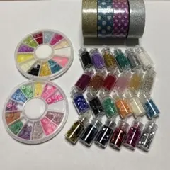 ネイルパーツセット グリッター・ビーズ・ストーン