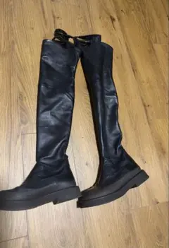 CELINE ブラックレザー ロングブーツ 美品 ニーハイ セリーヌ