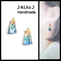 No.1068-C 海☆クラゲ☆レジン☆ピアス・イヤリング - メルカリ