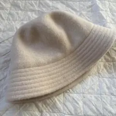 ウール100% ベージュ バケットハット ONE SIZE
