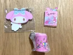 マイメロ 3点セット サンリオ ガチャコインシリンダー　ブローチ チャーム