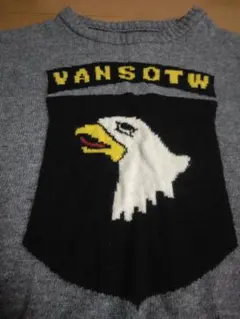 【希少】人気デザイン VANS イーグル刺繍 グレーセーター