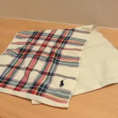 RALPH LAUREN フェイスタオル チェック柄 刺繍ロゴ