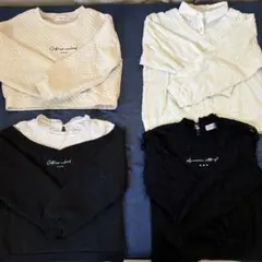 トレーナーセット クリーム・白・黒