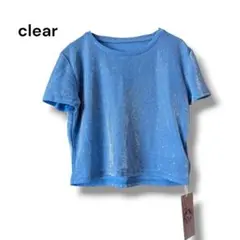 新品 clear ラメ クロップド丈 レディース 半袖 トップス ヨガ ダンスのサムネイル