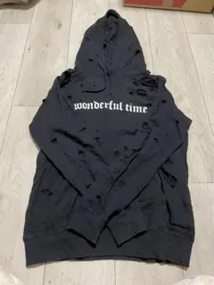 ダメージパーカー　フード付きパーカー